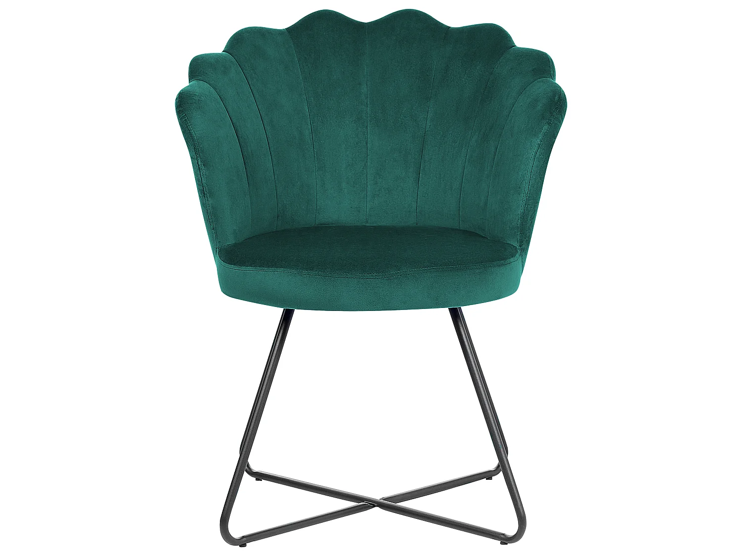 Fauteuil LOVELOCK Fluweel Smaragdgroen