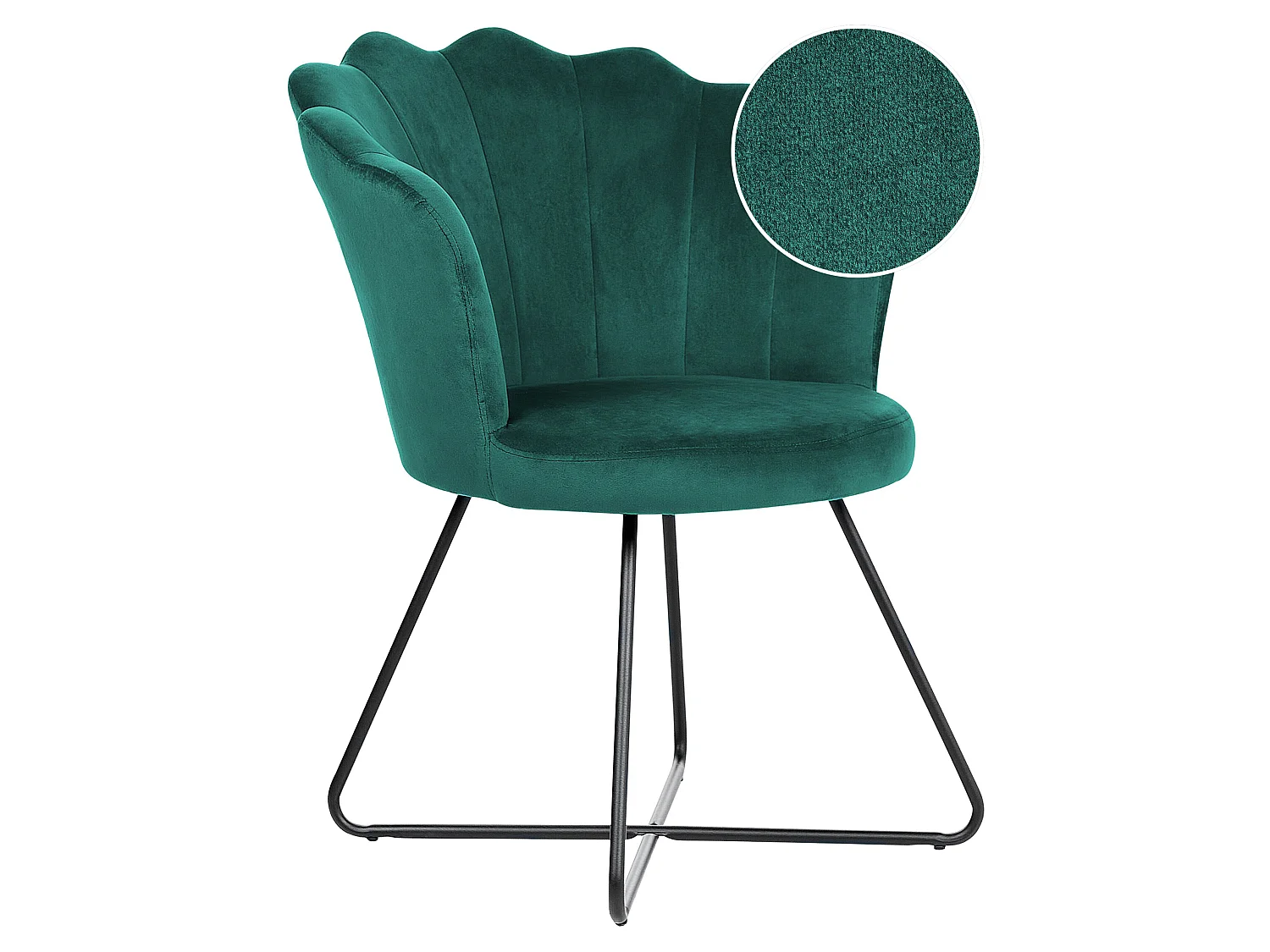 Fauteuil LOVELOCK Fluweel Smaragdgroen