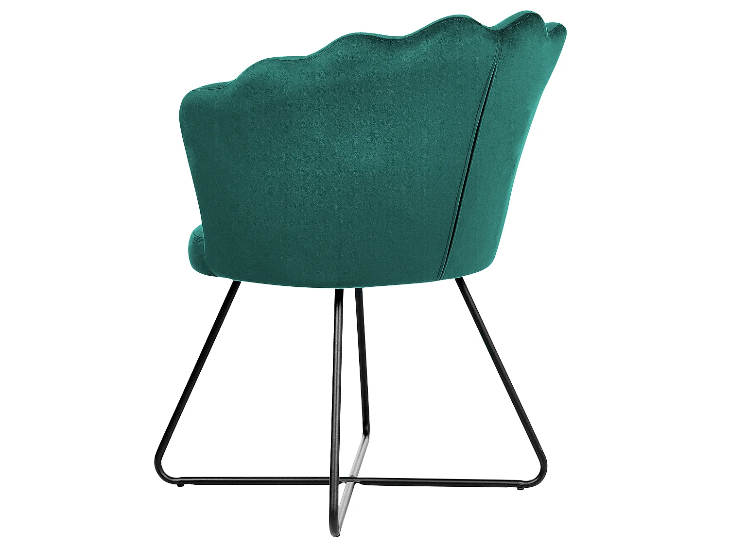 Fauteuil LOVELOCK Fluweel Smaragdgroen