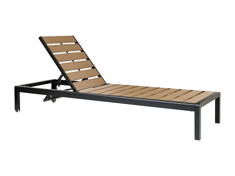 Ligstoel NARDO Metaal Bruin/zwart