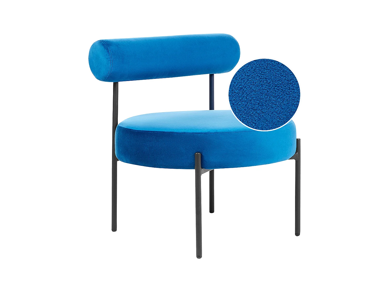 Fauteuil ALPHA Velours Bleu marine