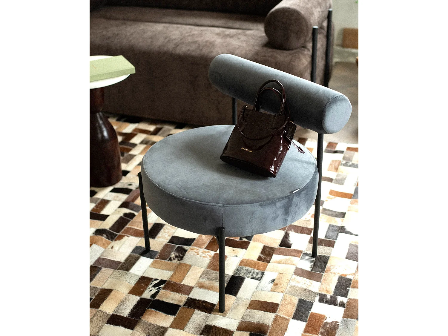 Fauteuil ALPHA Velours Gris