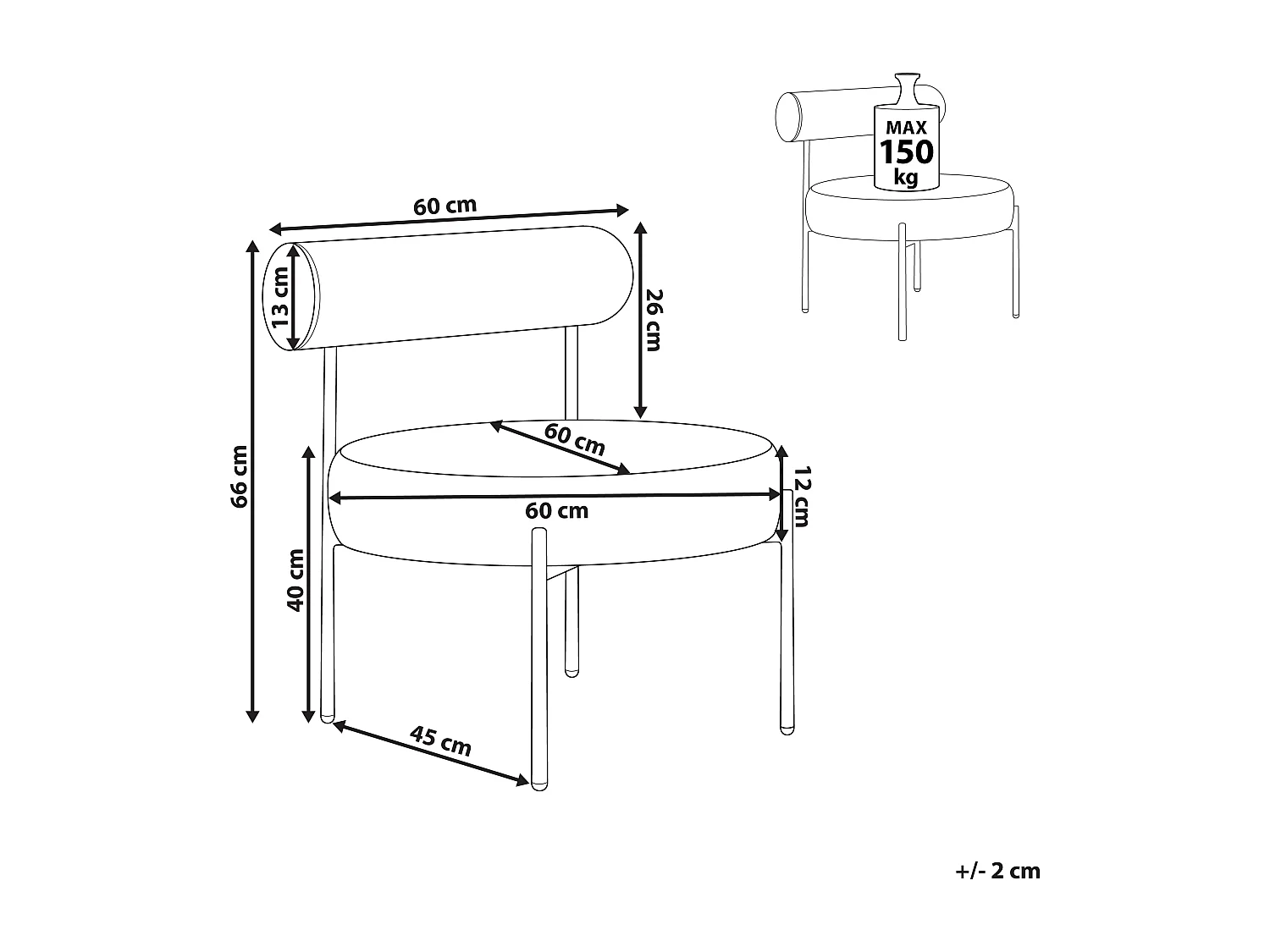 Sessel rund Samt grau niedrige Lehne schwarze Metallbeine Retro Alpha