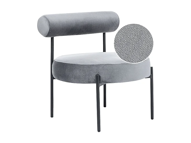Poltrona ALPHA Veludo Cinzento