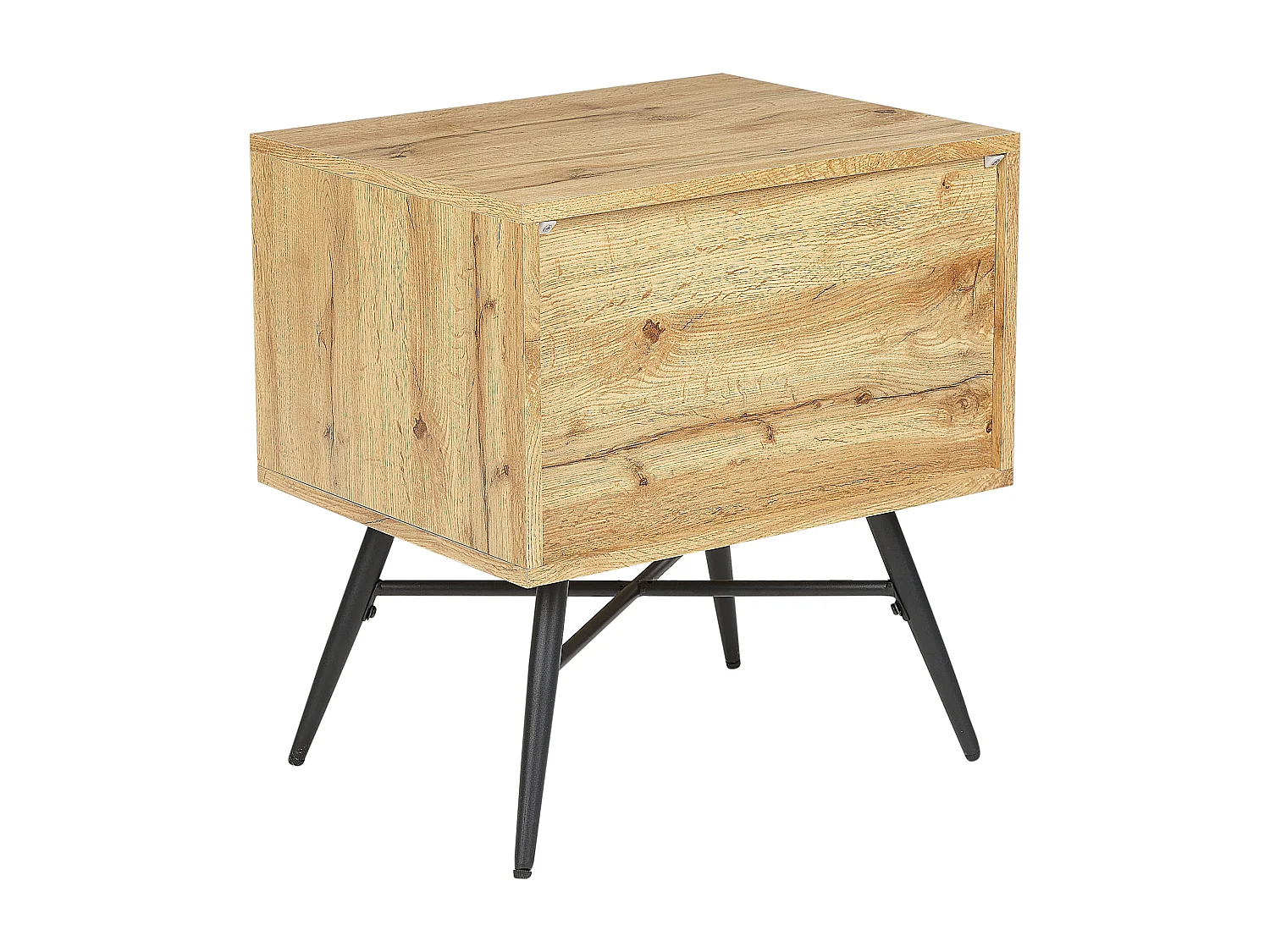 Nachtkastje met 1 lade LUBOCK Lichtbruin