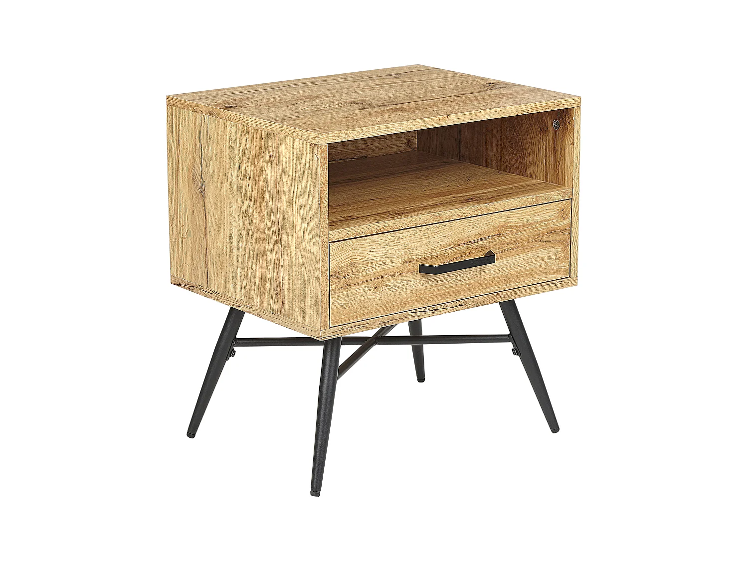 Table de nuit à 1 tiroir LUBOCK Marron clair