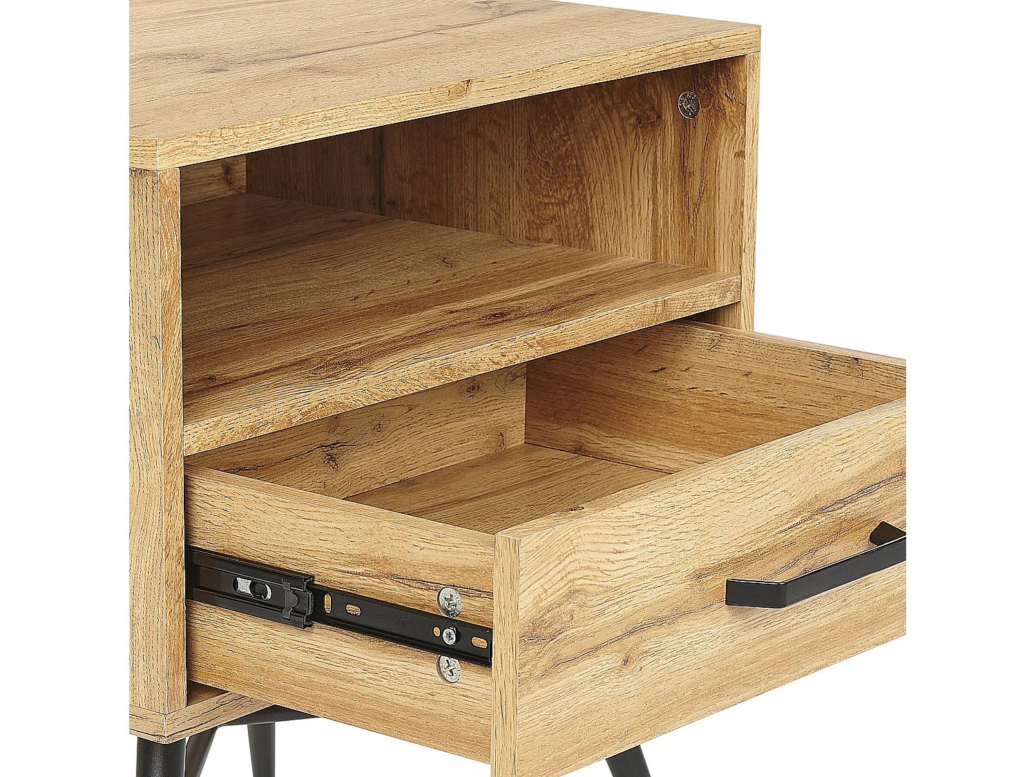 Mesita de noche 1 cajón LUBOCK Marrón claro