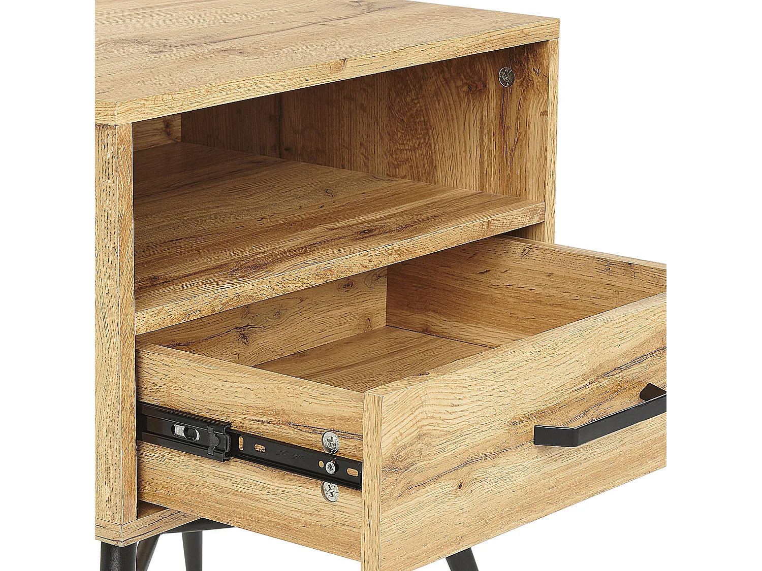 Nachtkastje met 1 lade LUBOCK Lichtbruin