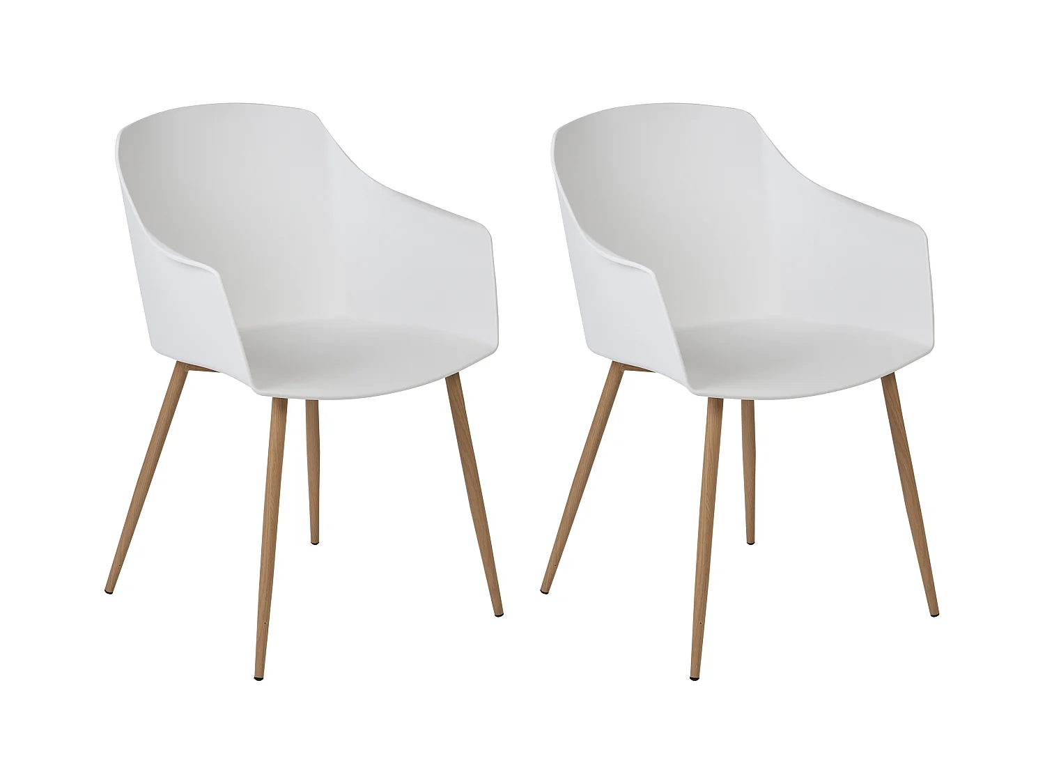 Lot de 2 chaises de salle à manger FONDA II Blanc