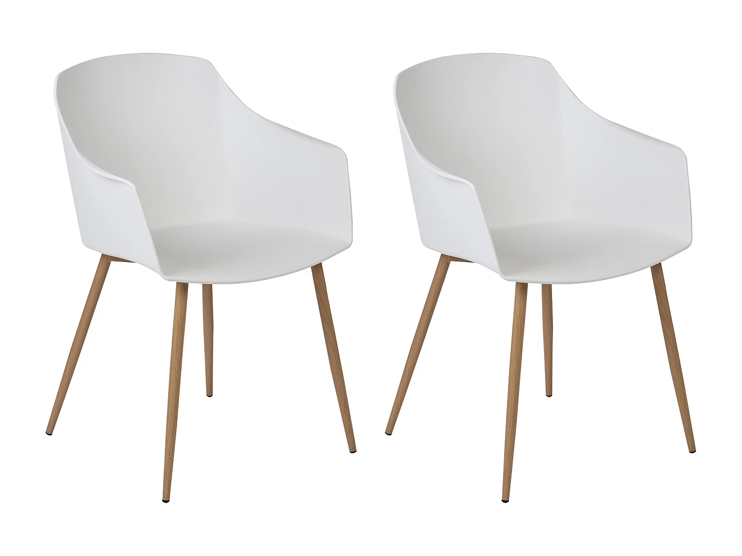 Lot de 2 chaises de salle à manger FONDA II Blanc