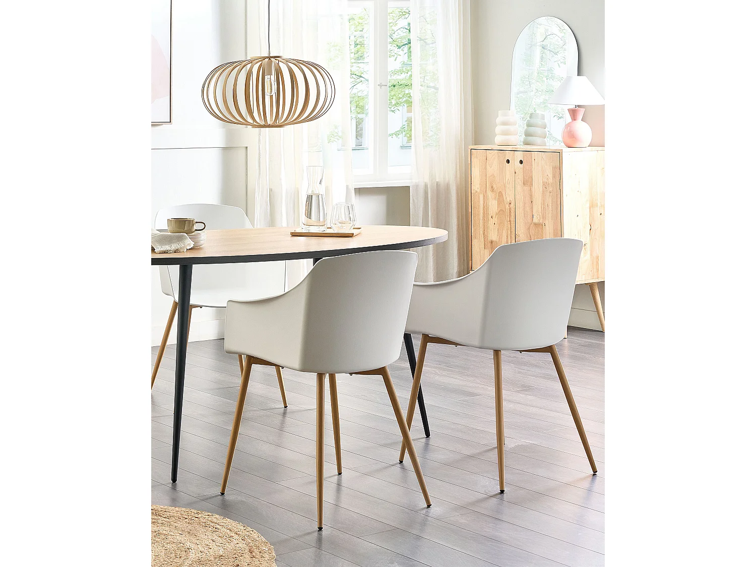 Lot de 2 chaises de salle à manger FONDA II Blanc