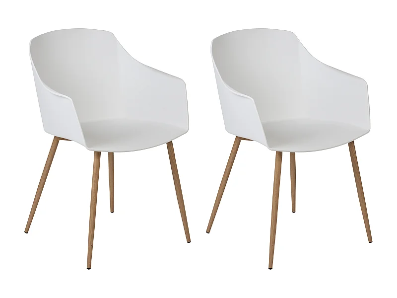Set van 2 eetkamerstoelen FONDA II Wit
