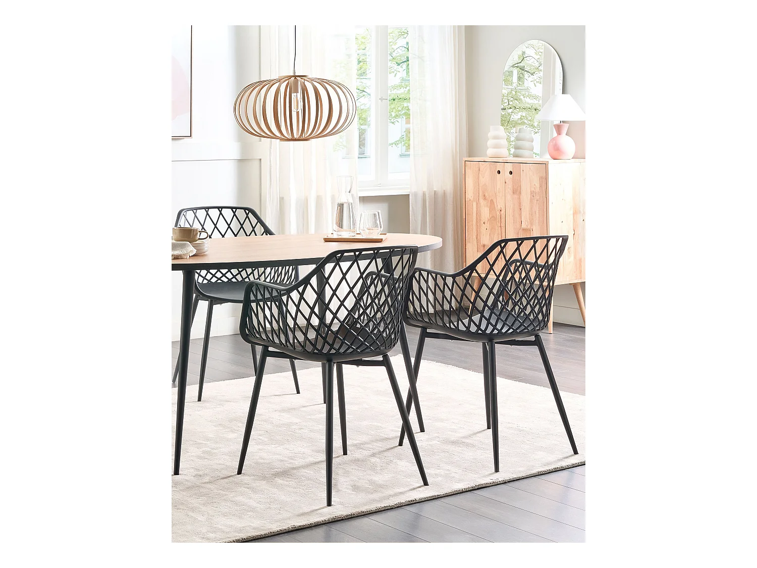 Lot de 2 chaises de salle à manger NASHUA II Noir