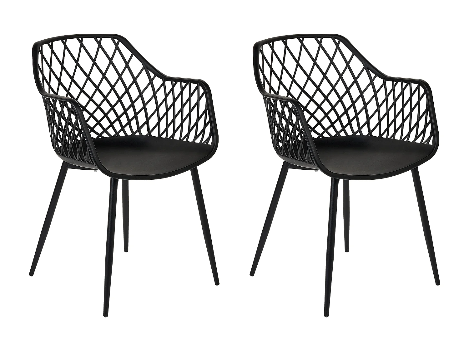 Lot de 2 chaises de salle à manger NASHUA II Noir