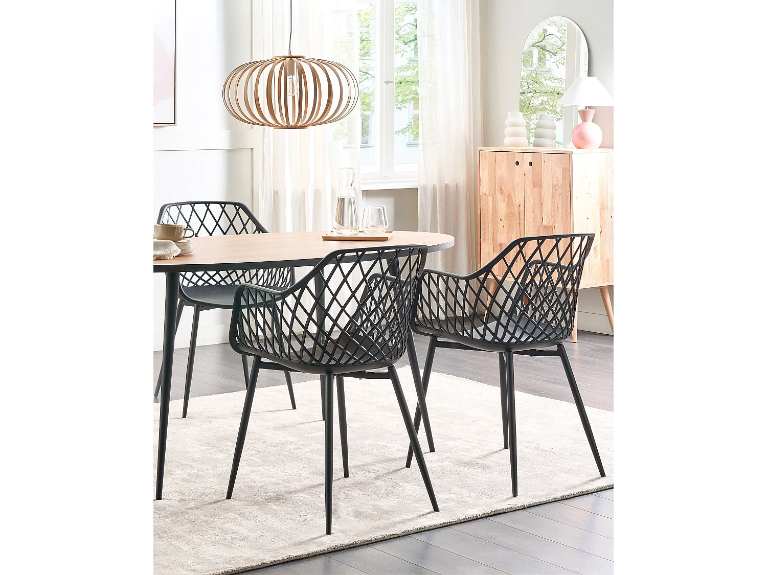 Lot de 2 chaises de salle à manger NASHUA II Noir