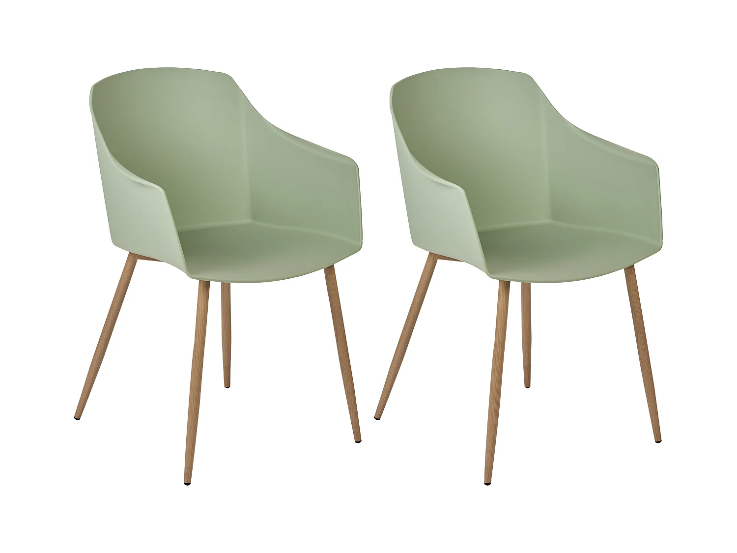Lot de 2 chaises de salle à manger FONDA II Vert clair