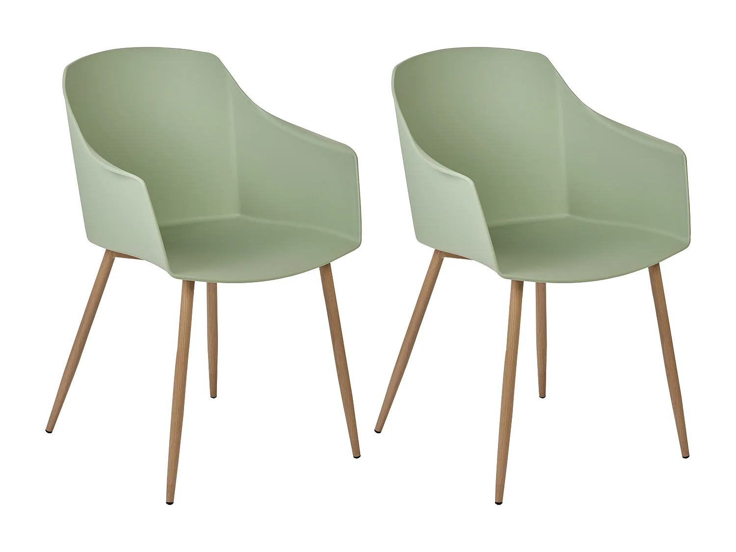 Lot de 2 chaises de salle à manger FONDA II Vert clair