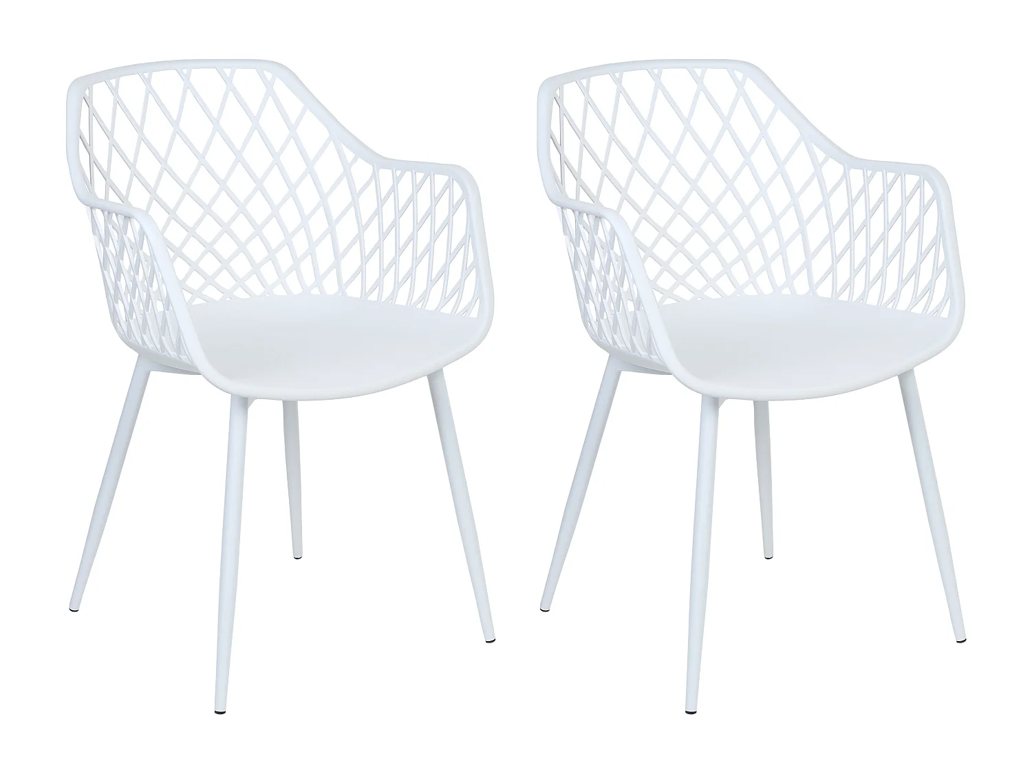 Lot de 2 chaises de salle à manger NASHUA II Blanc