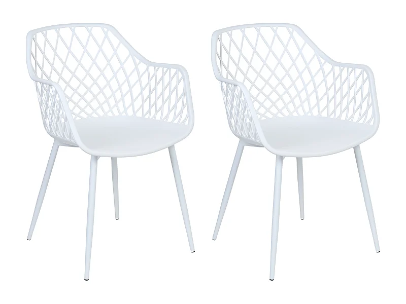 Conjunto de 2 cadeiras de jantar NASHUA II Branco