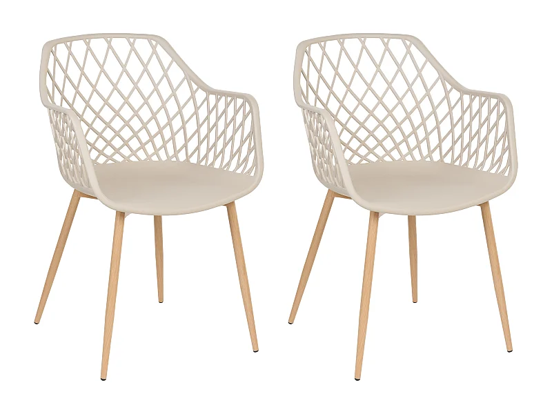 Set di 2 sedie da pranzo NASHUA Beige
