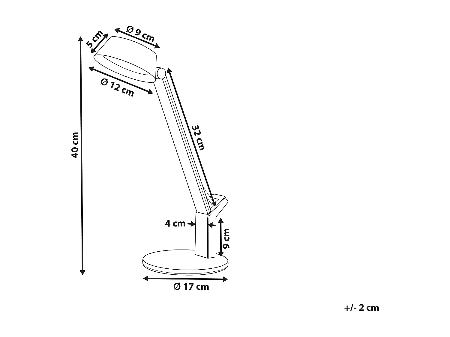 Lampe de bureau LED CHAMAELEON Avec variateur Métal Argenté