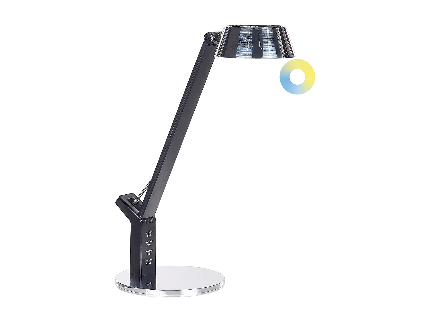 Lampe de bureau LED CHAMAELEON Avec variateur Métal Argenté