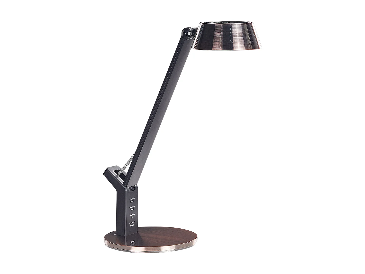 Schreibtischlampe LED mit USB-Port kupfer verstellbar 40 cm dimmbar Chamaeleon