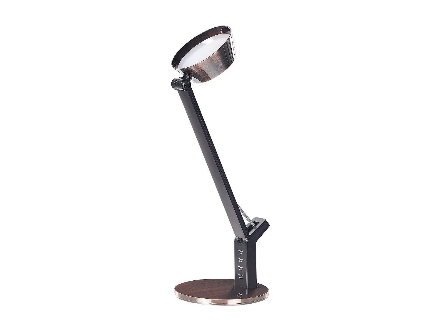 Schreibtischlampe LED mit USB-Port kupfer verstellbar 40 cm dimmbar Chamaeleon