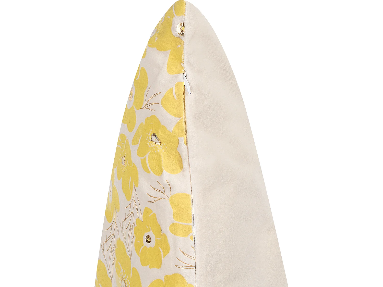 Lot de 2 coussins décoratifs TRITELEIA Velours 45 x 45 cm Jaune Motif floral