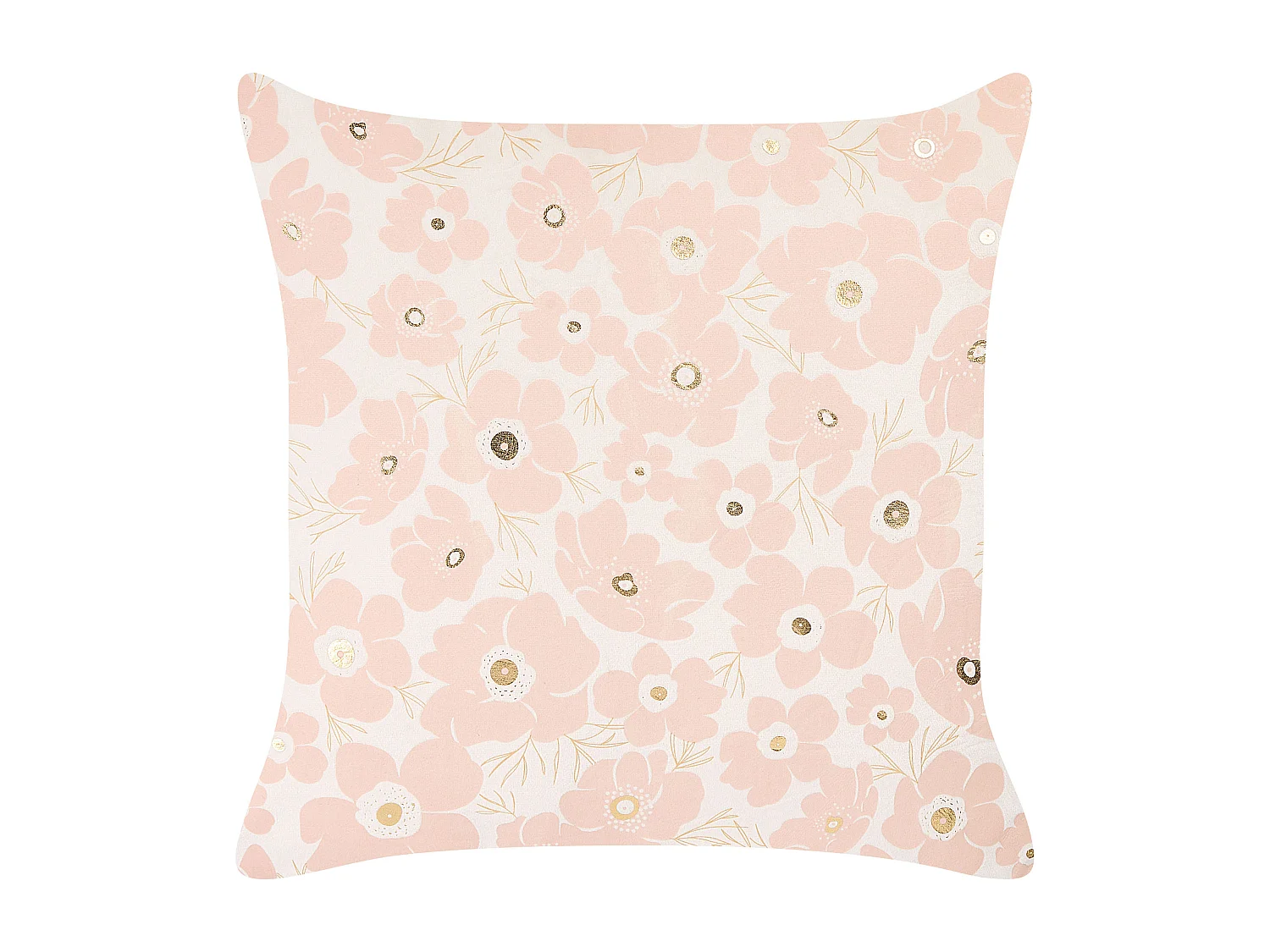 Lot de 2 coussins décoratifs TRITELEIA Velours 45 x 45 cm Rose Motif floral