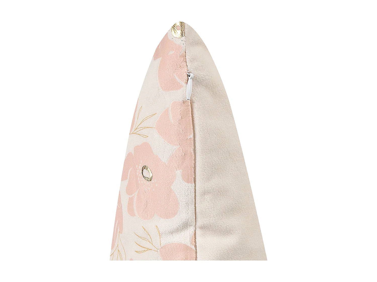 Lot de 2 coussins décoratifs TRITELEIA Velours 45 x 45 cm Rose Motif floral