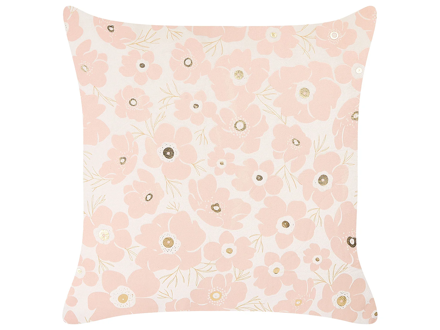Set van 2 decoratieve kussens TRITELEIA Fluweel 45 x 45 cm Roze Bloempatroon