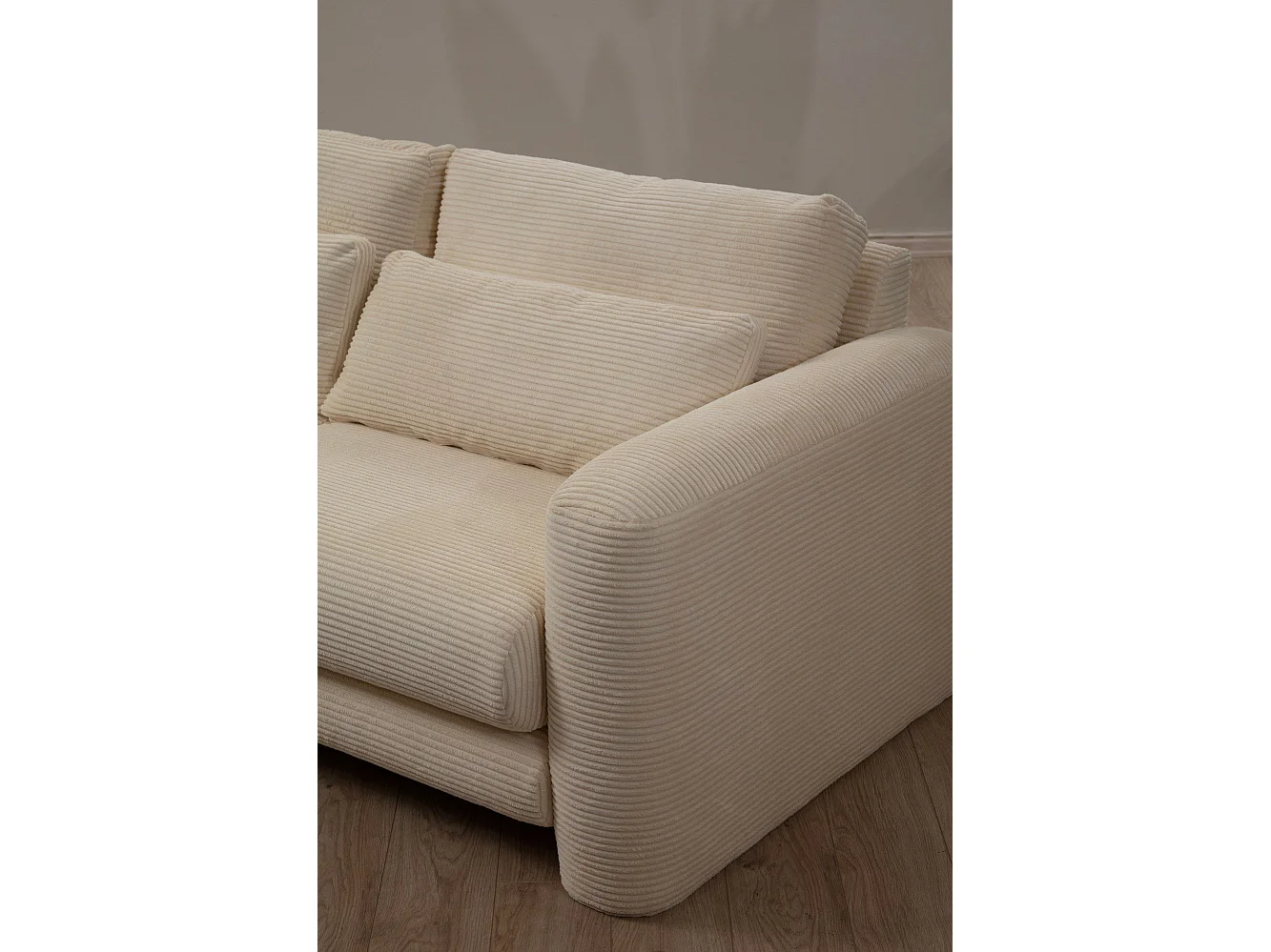 Sofá rinconero Altadena 333, De color marrón claro, 290x165x73cm