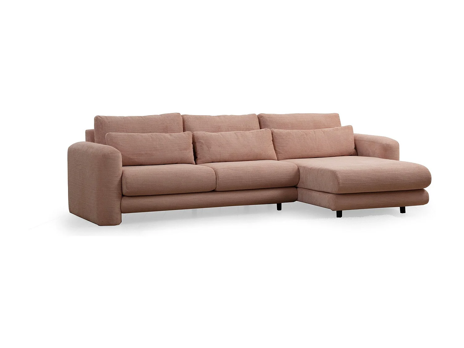 Sofá rinconero Altadena 333, Rosa, 290x165x73cm