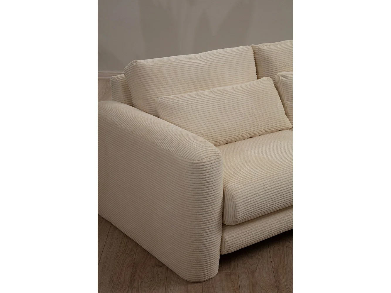 Sofá rinconero Altadena 333, De color marrón claro, 290x165x73cm