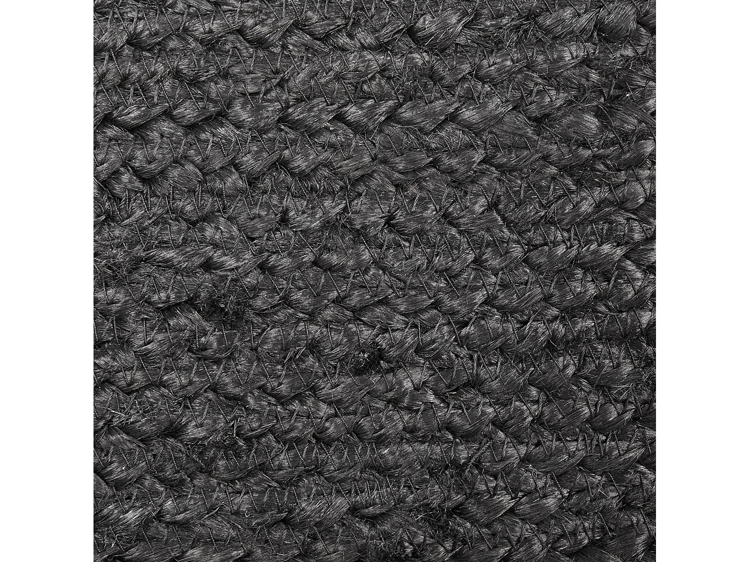 Poef DHADAR Jute Zwart 45 cm 45 cm 30 cm