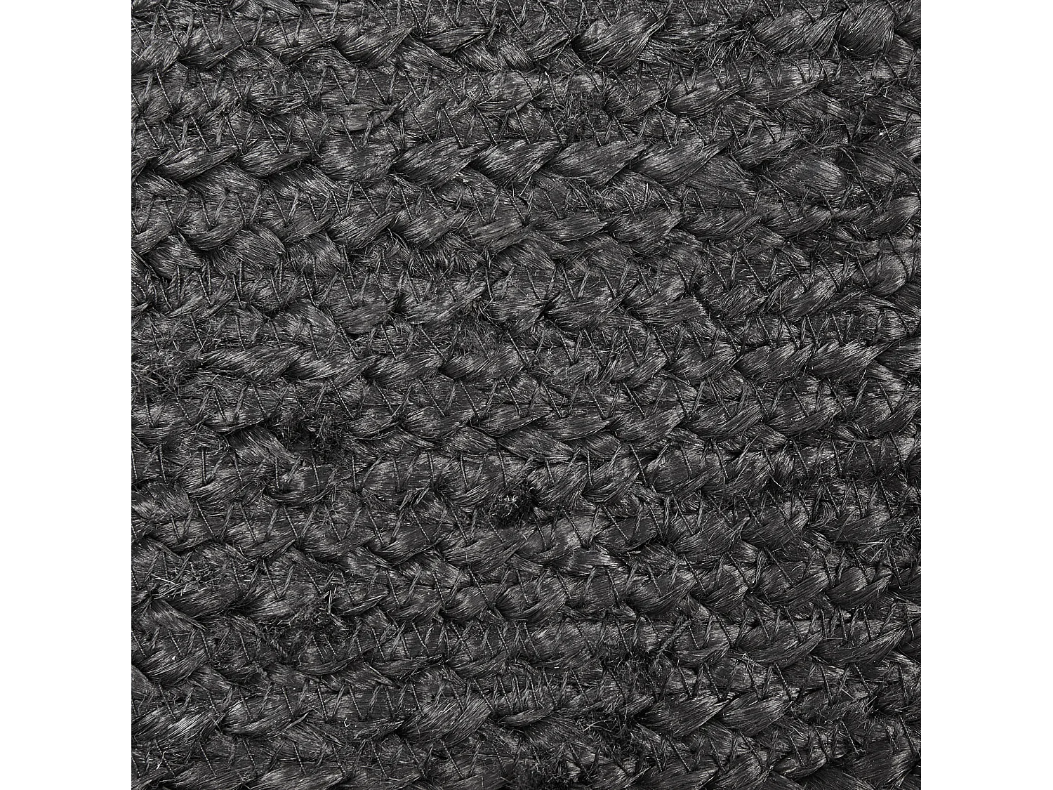 Poef DHADAR Jute Zwart 45 cm 45 cm 30 cm