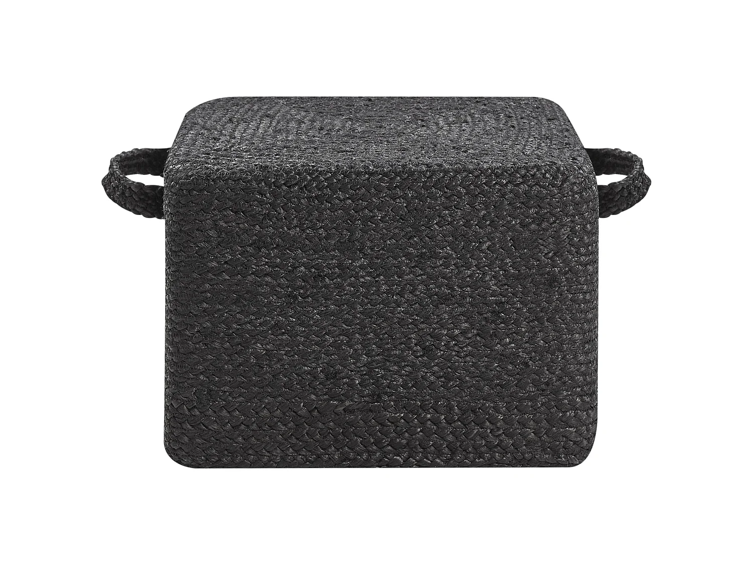 Poef DHADAR Jute Zwart 45 cm 45 cm 30 cm
