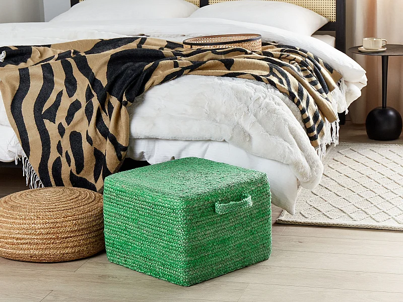 Pouf DHADAR Jute Vert