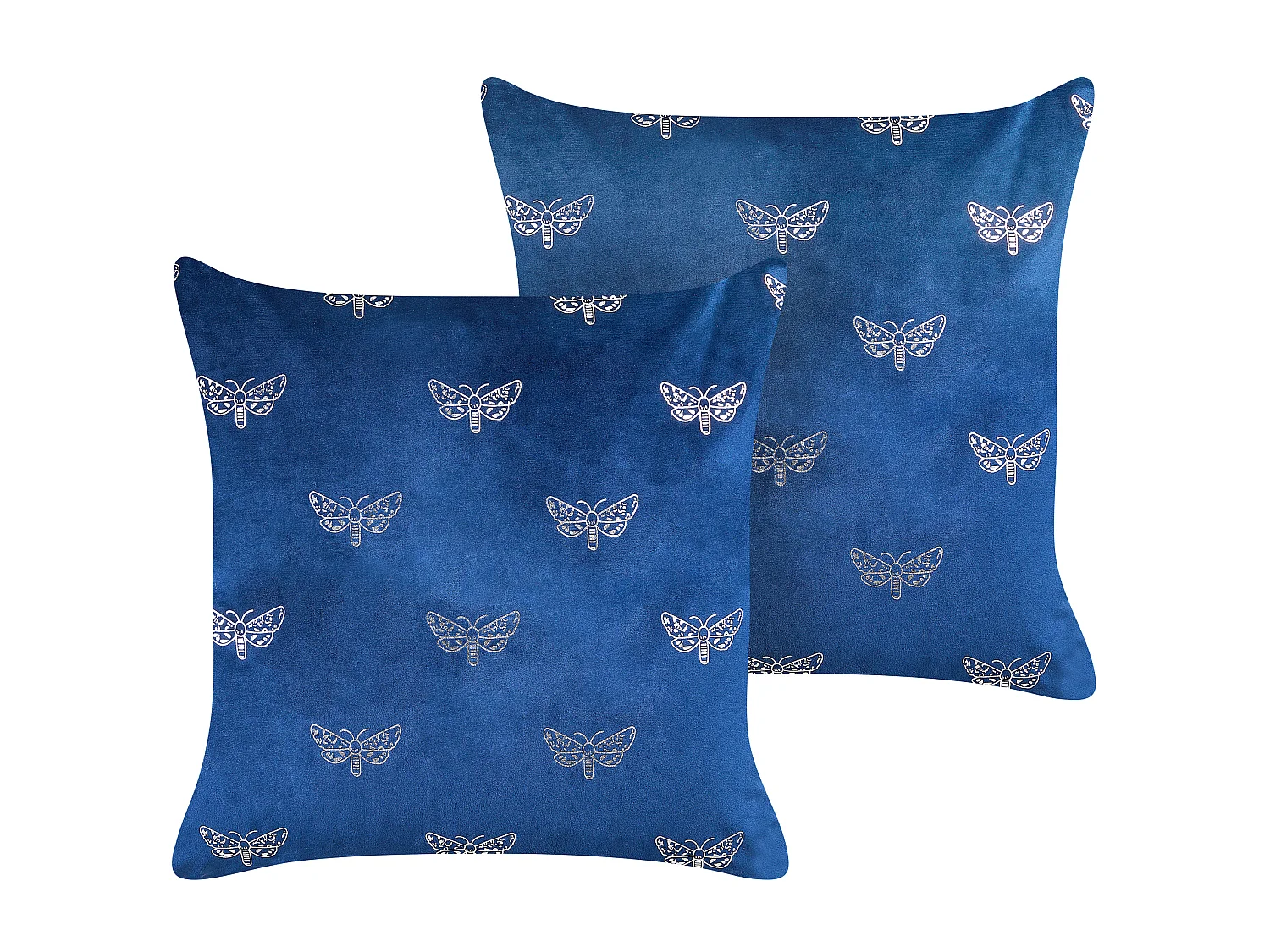 Set van 2 decoratieve kussens YUZURI Fluweel 45 x 45 cm Marineblauw Dierenprint