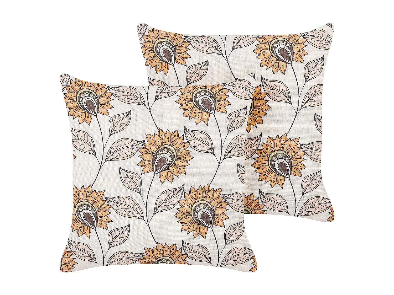 Set di 2 cuscini TUBEROSE 45 x 45 cm Multicolore Trama floreale