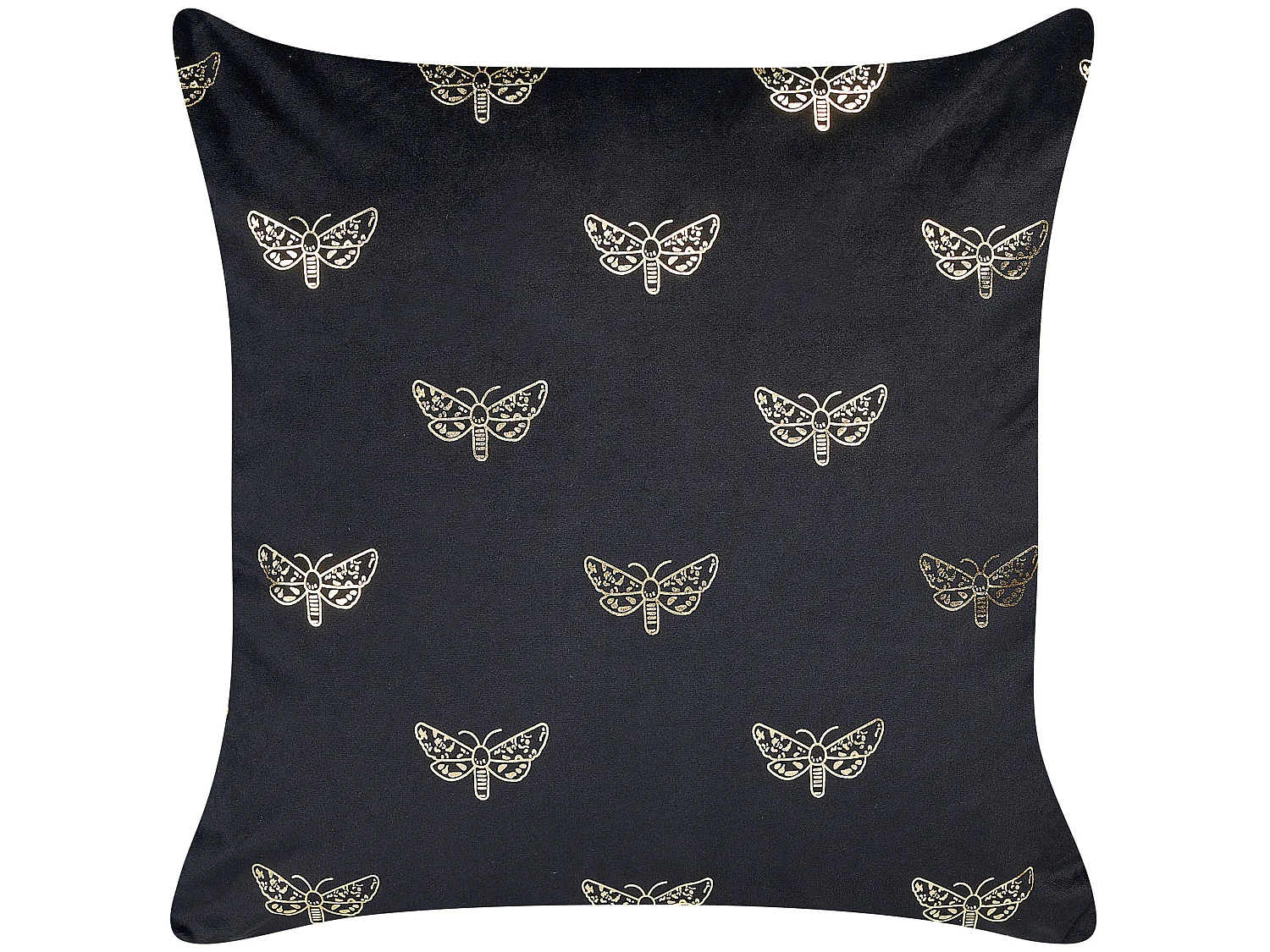 Zestaw 2 poduszek dekoracyjnych YUZURI Welur 45 x 45 cm Czarny Wzór zwierzęcy