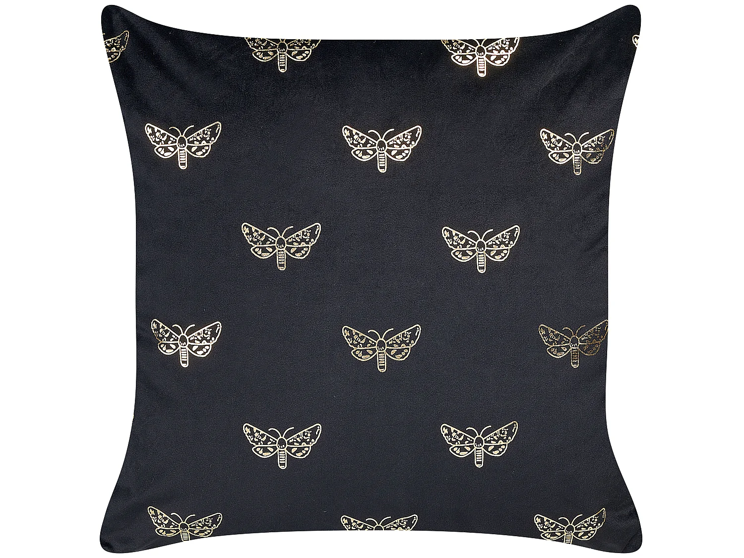 Conjunto de 2 almofadas decorativas YUZURI Veludo 45 x 45 cm Preto Padrão animal