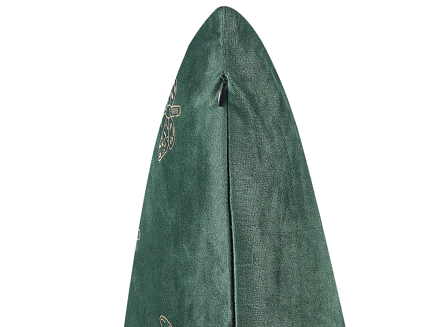 Lot de 2 coussins décoratifs YUZURI Velours 45 x 45 cm Vert émeraude Motif animal