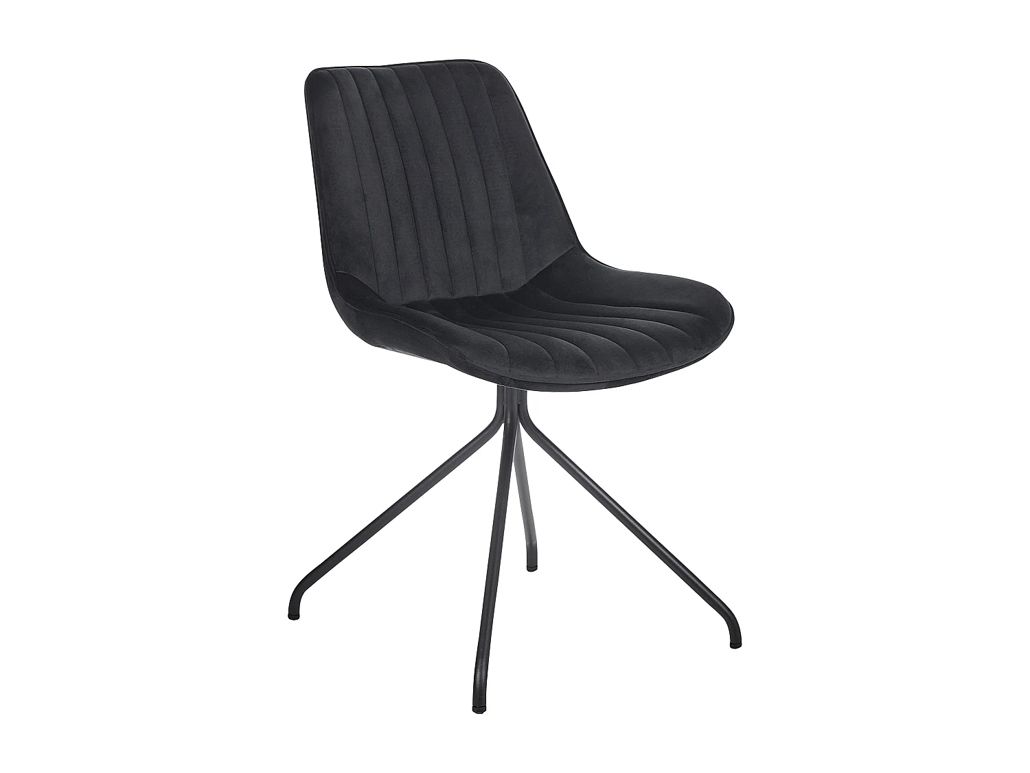 Lot de 2 chaises de salle à manger NAVASOTA Velours Noir