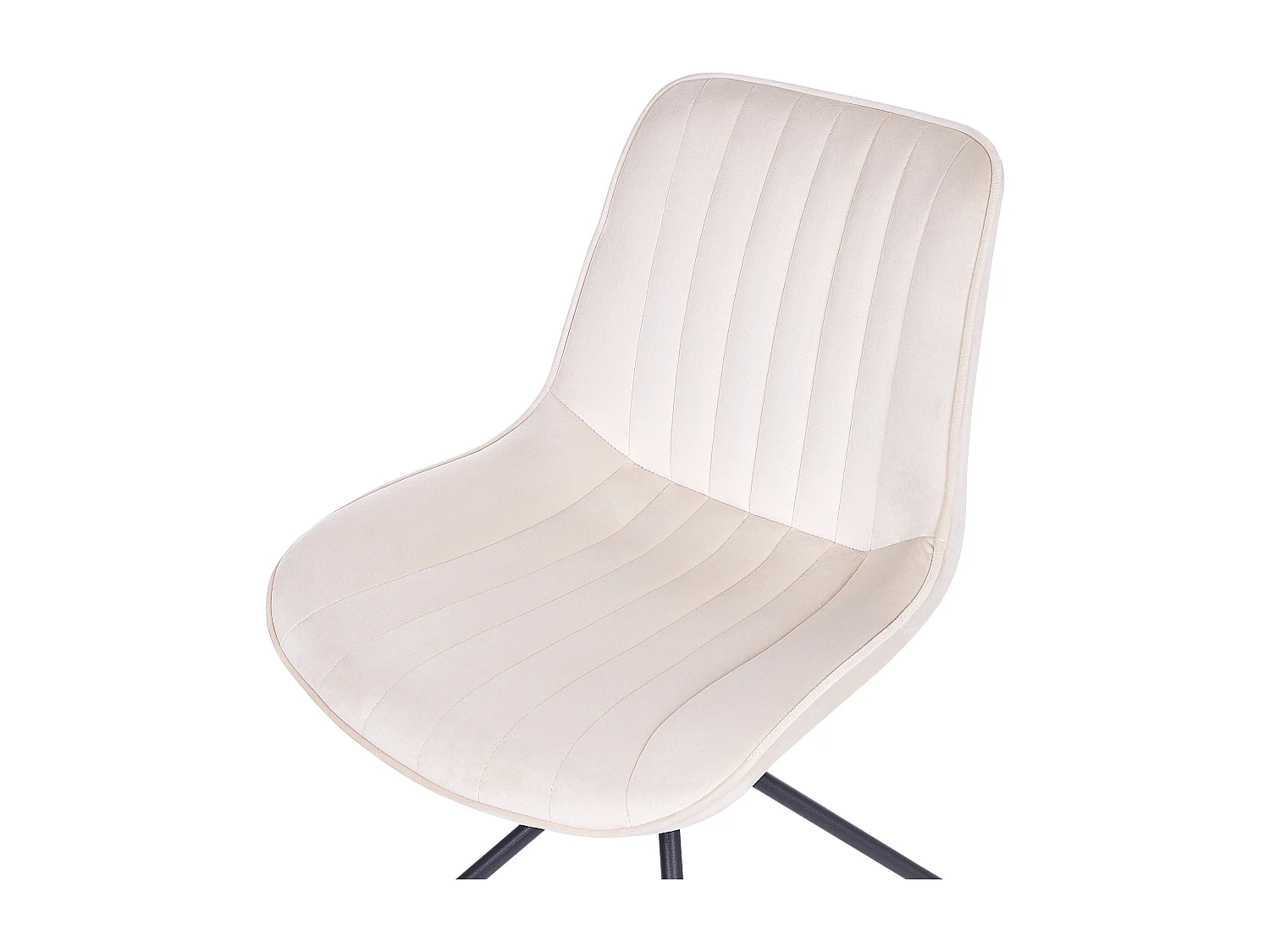 Conjunto de 2 cadeiras de jantar NAVASOTA Veludo Creme