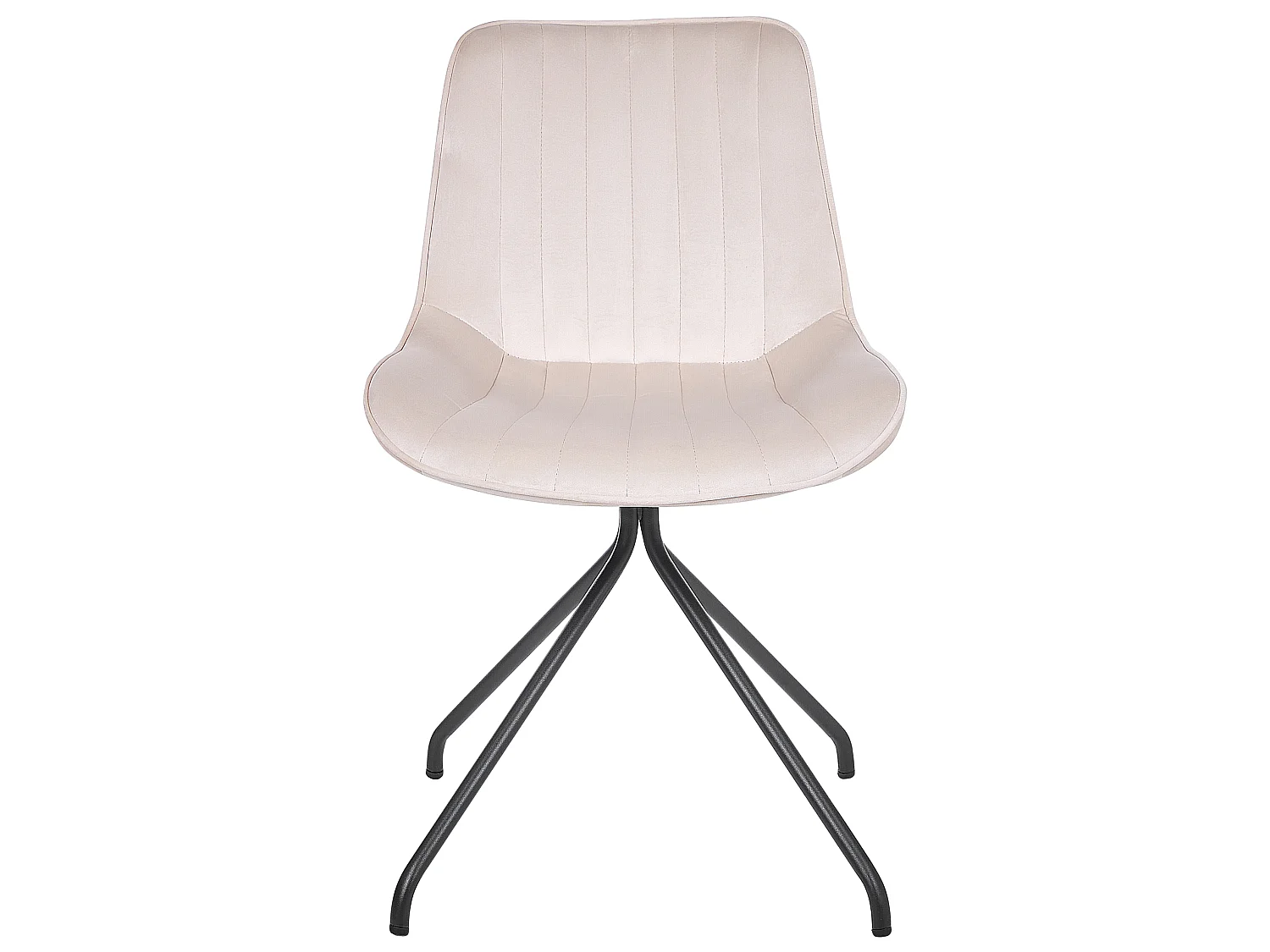 Set med 2 matstolar NAVASOTA Sammet Beige
