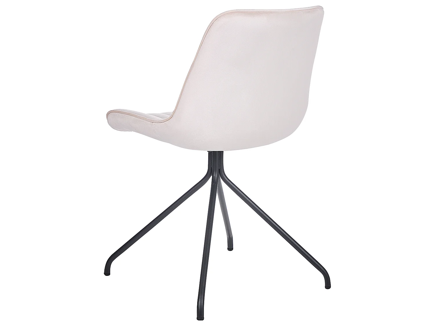 Set med 2 matstolar NAVASOTA Sammet Beige