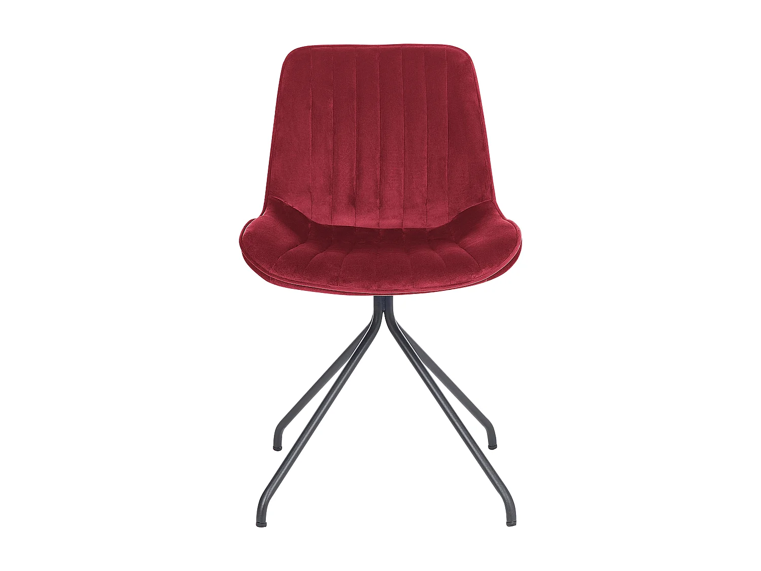 Set di 2 sedie da pranzo NAVASOTA Velluto Rosso scuro