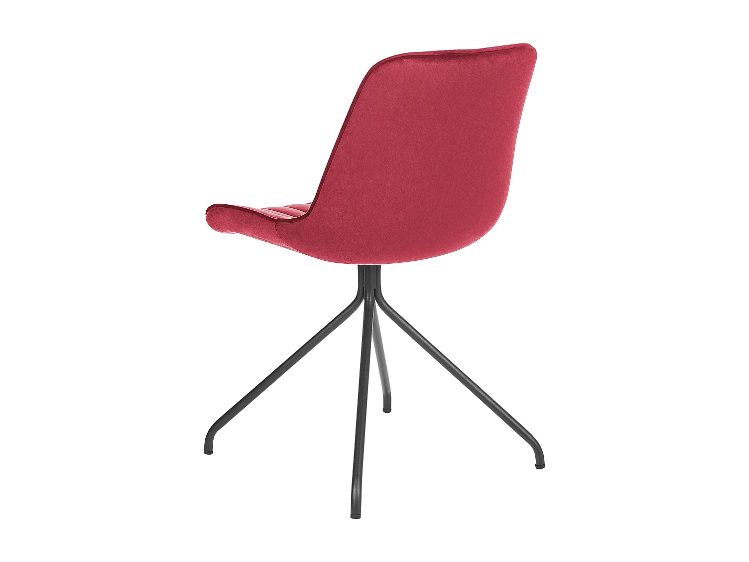 Lot de 2 chaises de salle à manger NAVASOTA Velours Rouge foncé